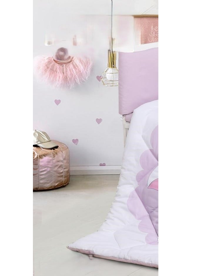 هورس مفرش سرير حواجز سرير اطفال 5 قطع صيفي ليمنح طفلك الراحة من المايكروفايبر ، 5 قطع مقاس اللحاف 132x104سم - Image 3