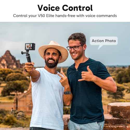 AKASO V50 Elite 4K60fps شاشة لمس كاميرا أكشن واي فاي تحكم صوتي EIS مقاومة للماء حتى 131 قدم تكبير 8X تحكم عن بعد - Image 3