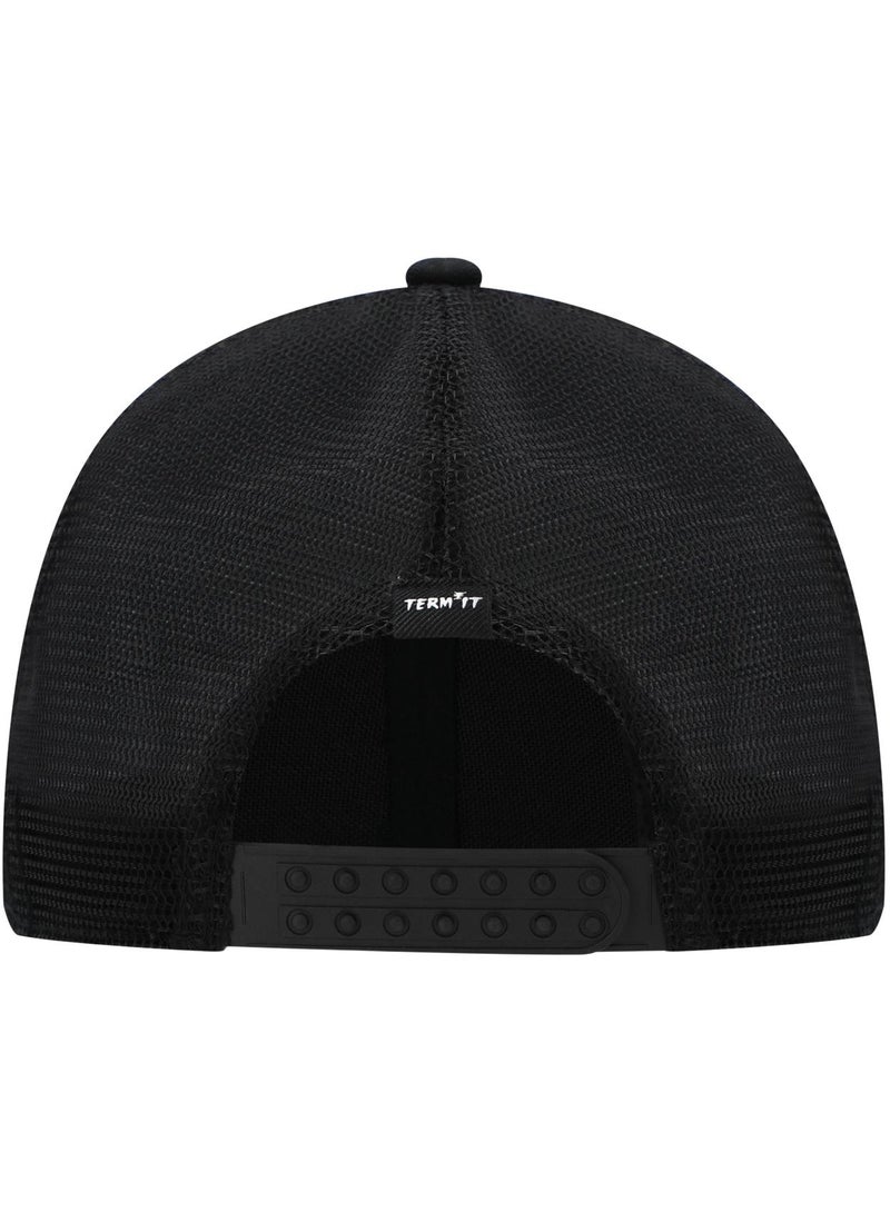 Termit Termit Black Baseball Cap for Kids – One Size Adjustable Hat with Embroidery, Cotton Front & Mesh Back, Breathable Summer Cap for Sports & Travel  - Image 3
