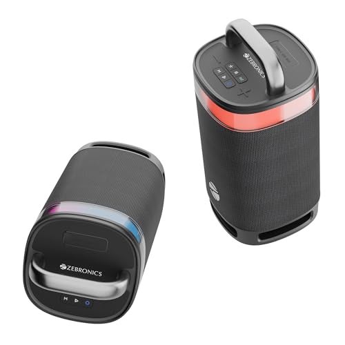 Zebronics Wireless Bluetooth Party Speaker, 100W, Upto 5Hrs Playback, 4X 6.9cm Drivers, Passive Radiator, TWS, USB, AUX, 3 EQ Modes, IPX5 Water Resistant, RGB, Built-in Powerbank (Axon 500) - Image 2