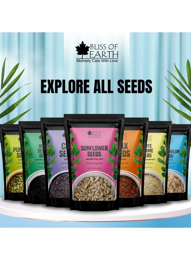 BLISS OF EARTH Dehulled Sunflower Seeds 1kg For Eating and Weight Loss Naturally Superfood - Image 4