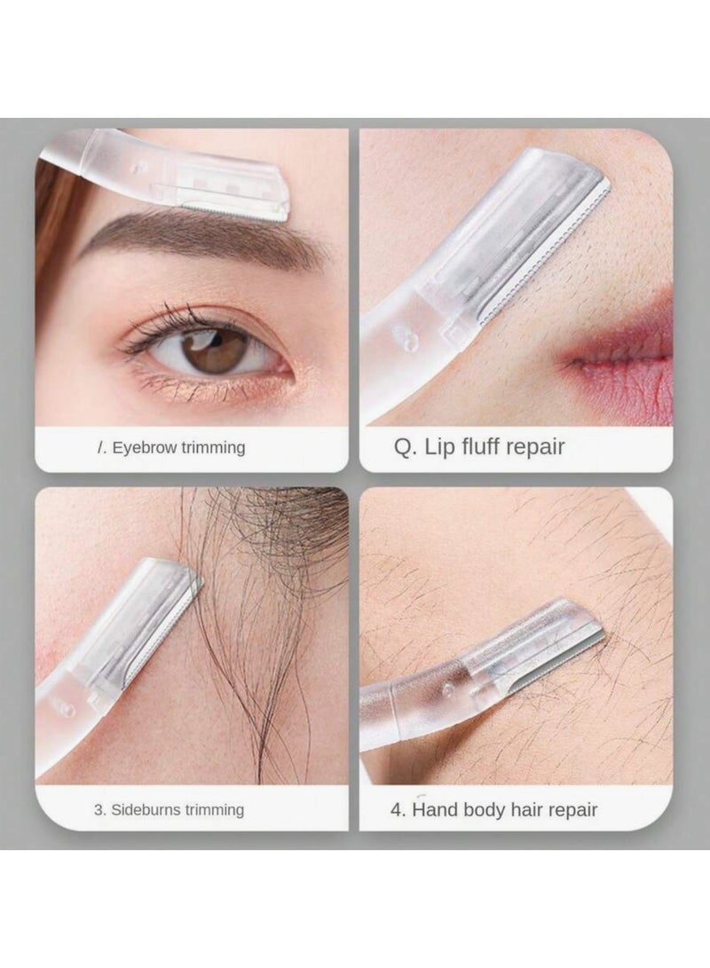 مجموعة تشذيب الحواجب الشفافة المكونة من 3 قطع للمبتدئين، أداة محمولة لإزالة شعر الوجه - Image 4