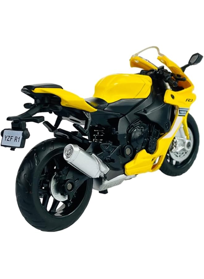 إيروريكس نسخة طبق الأصل من دراجة ياماها Yzf R1 الصفراء المصبوبة، إصدار محدود الحجم 1 12 للأطفال من سن 3 سنوات فما فوق - Image 4
