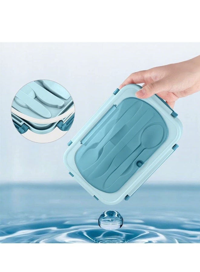 joyzzz Lunch Box for Adults and Kids 3 Compartment Lunch Box with Fork - Durable Perfect Size - Leak-Proof - Reusable - BPA Free and Freezer Safe Food Containers - Image 3