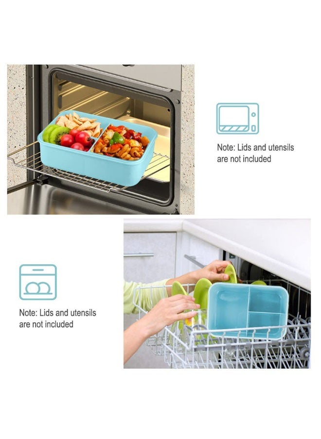 joyzzz Lunch Box for Adults and Kids 3 Compartment Lunch Box with Fork - Durable Perfect Size - Leak-Proof - Reusable - BPA Free and Freezer Safe Food Containers - Image 4