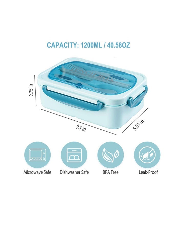 joyzzz Lunch Box for Adults and Kids 3 Compartment Lunch Box with Fork - Durable Perfect Size - Leak-Proof - Reusable - BPA Free and Freezer Safe Food Containers - Image 5