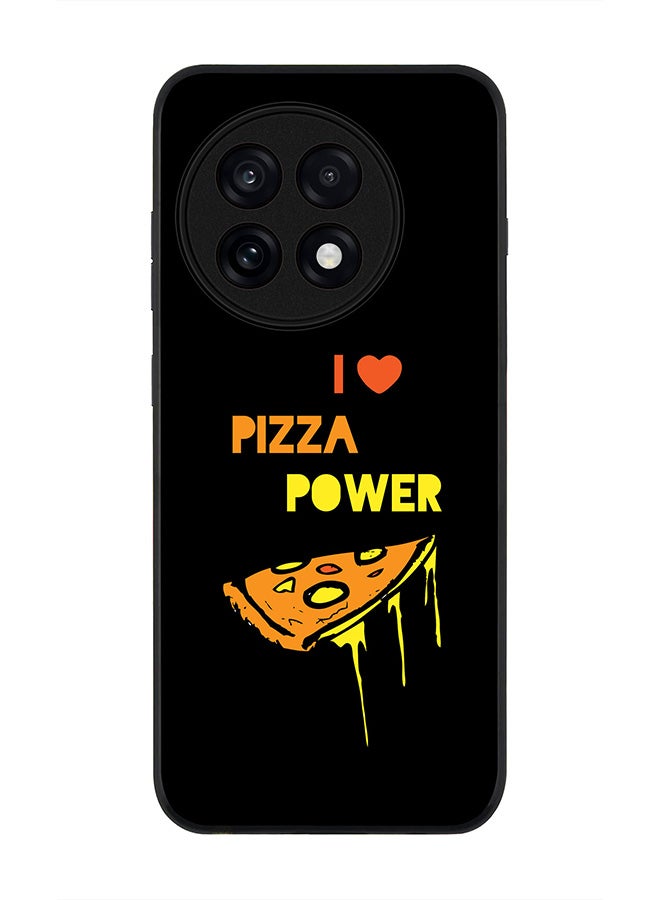 Stylizedd For OnePlus 13R / Ace 5 Pro Case,Slim fit Camera Protection, Shockproof Thin Phone cover  - I Love Pizza (Black)