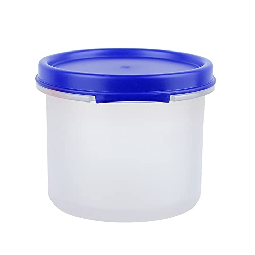 Cutting EDGE Smart Slim Storage Set of 6 – 250ML | Airtight & Leak-Resistant Round Modular Plastic Containers for Pasta, Snacks & Cookies | Stackable, BPA-Free, Refrigerator Safe – Dark Blue - Image 5