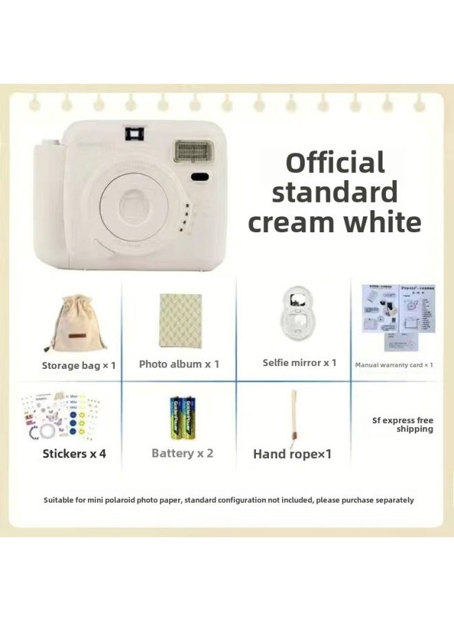 Generic Popoto Polo MINI Camera Package With Photo Paper One-time Imaging Gift Is Small And Can Be-Body Color:Hot Grabbing Cream White (7000+ Has Been Assembled)-official Standard  - Image 1