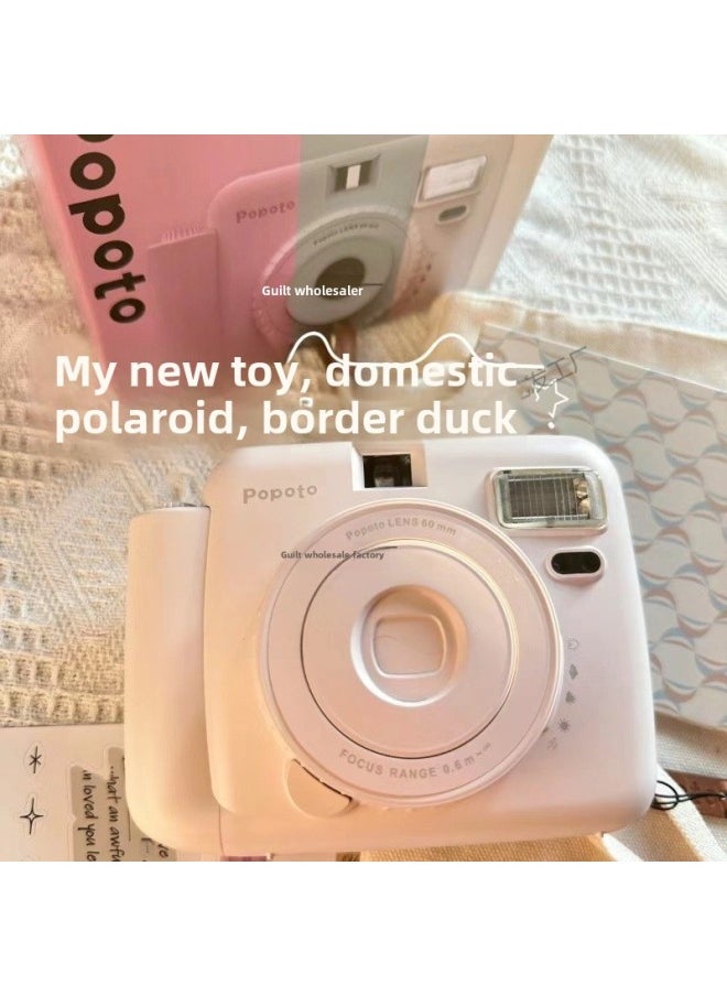 Generic Popoto Polo MINI Camera Package With Photo Paper One-time Imaging Gift Is Small And Can Be-Body Color:Hot Grabbing Cream White (7000+ Has Been Assembled)-official Standard  - Image 2