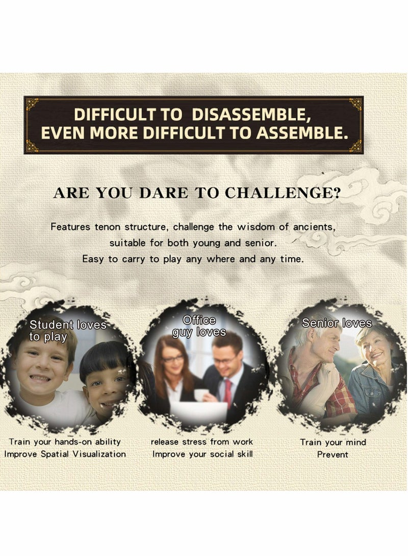 SYOSI 3D Brain Puzzle Teaser Kongming 24 Lock (Upgraded Version),eco-Friendly materil,Logic Test and Handheld Disentanglement Games, Durable Plastic Educational Toys for Kids and Adults - Image 5