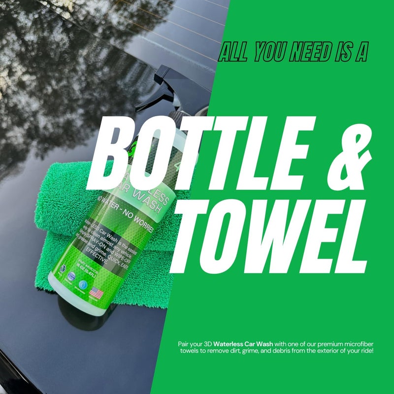 3D Waterless Car Wash - Easy Spray Waterless Detailing Spray - No Soap or Water Needed - Great on Cars, RVs, Motorcycles & Boats 16oz. - Image 4
