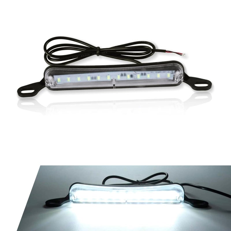 winterrock License Plate Light DC 12V LED License Plate Light Bright Assembly Replacement LED Plate Light Universal for Car Trailer Truck RV Boat ATV White - Image 3