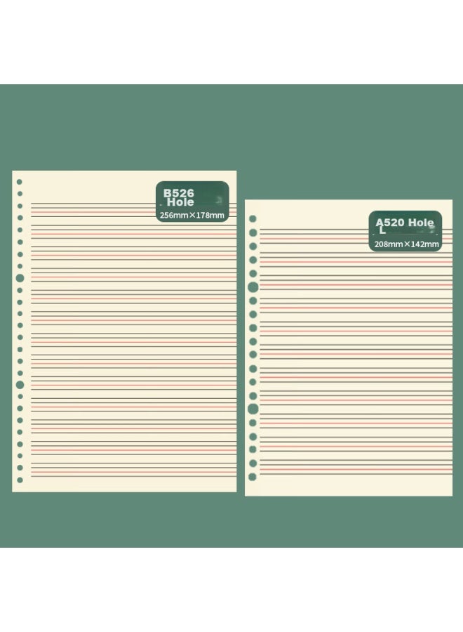Tango B5 Loose-leaf Refill Paper English Line Style For Postgraduate Entrance Exam Mistake Review, Exam Knowledge Points Review, English Notes, Vocabulary And Sentences. Universal 26-hole Detachable Replacement Refill, 60 Sheets - Image 4