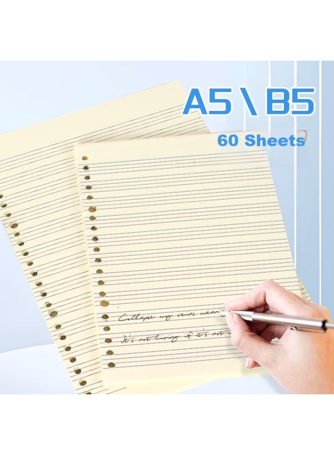 Tango B5 Loose-leaf Refill Paper English Line Style For Postgraduate Entrance Exam Mistake Review, Exam Knowledge Points Review, English Notes, Vocabulary And Sentences. Universal 26-hole Detachable Replacement Refill, 60 Sheets - Image 2