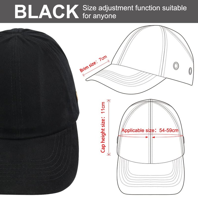 GREEN DEVIL Safety Bump Cap Baseball Hat Style Lightweight Head Protection Cap Hard Hat for Men Women (Classic Black) - Image 5
