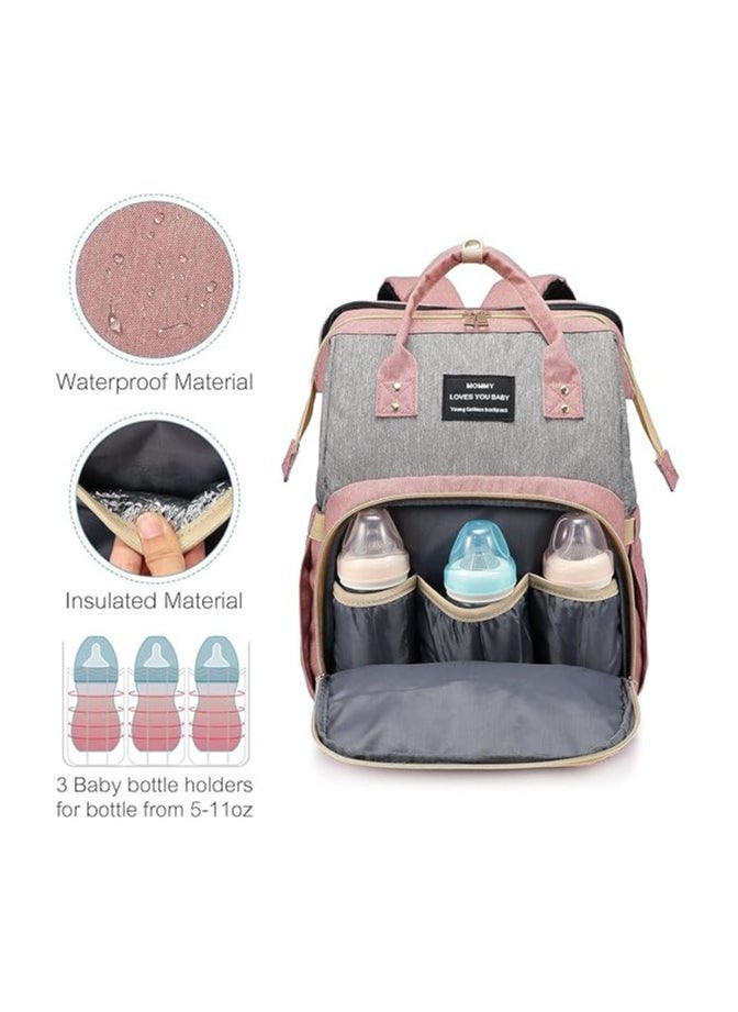 BLOOMING TIME Diaper Bag Backpack with Foldable Changing Station, Insulated Pockets,Stylish, Waterproof Baby Bag for Travel, Mom & Dad Essentials  - Image 2
