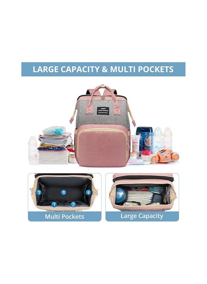 BLOOMING TIME Diaper Bag Backpack with Foldable Changing Station, Insulated Pockets,Stylish, Waterproof Baby Bag for Travel, Mom & Dad Essentials  - Image 4