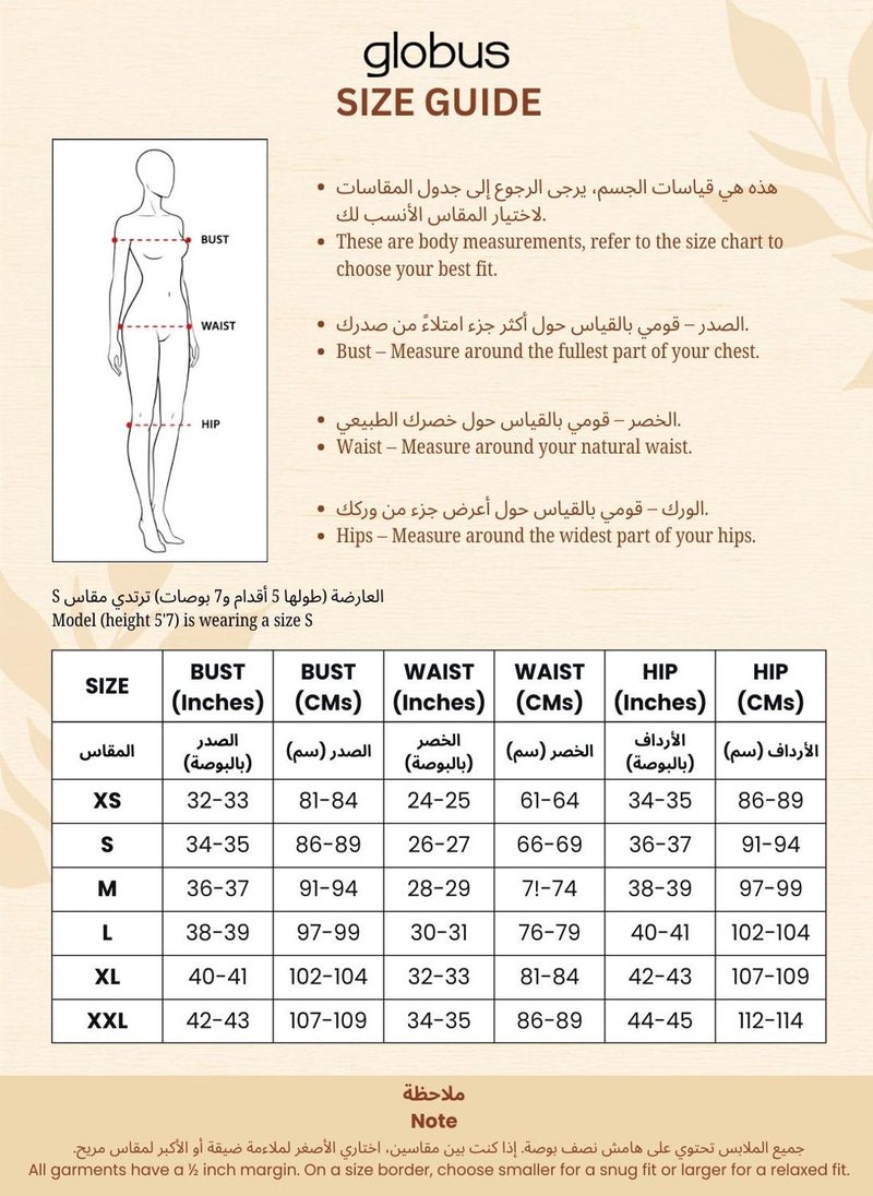 جلو باص بلوزة نسائية بأكمام منتفخة وردية من جلوبس - Image 2