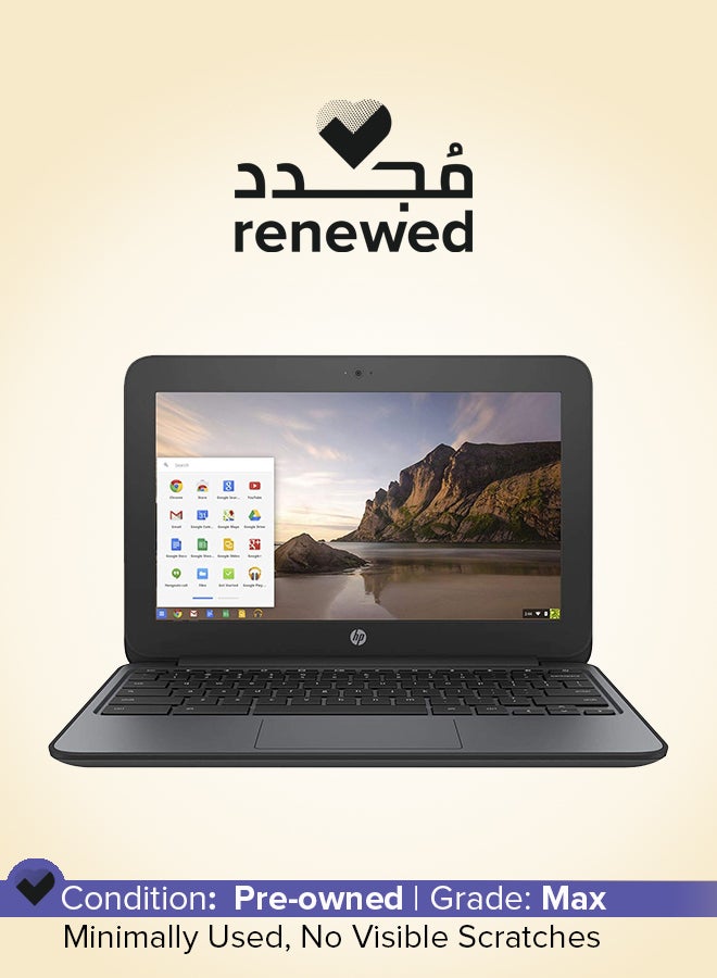 Renewed - Chromebook Q151 G4 Laptop With 11.6-Inch Display, Intel Celeron N2840/2nd Gen/4GB RAM/16GB SSD/Intel HD Graphics English Black
