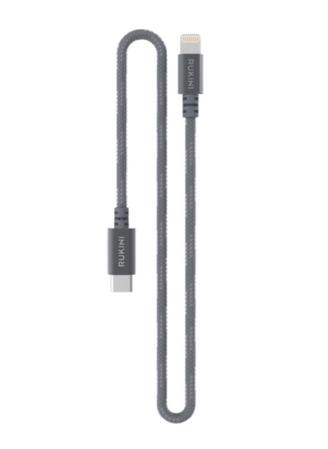 RUKINI Rokini Type-C to iPhone cut-resistant fabric cable - Apple Certified - size 2 metres 