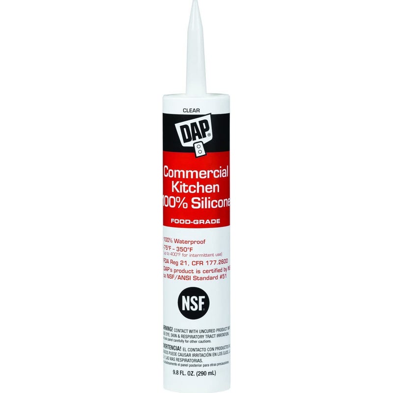 DAP 08660 Commercial Kitchen 100% Silicone Sealant, 9.8-Ounce, Stainless Steel - Image 2