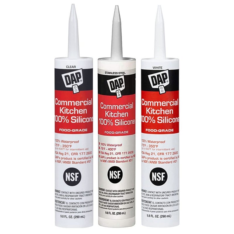 DAP 08660 Commercial Kitchen 100% Silicone Sealant, 9.8-Ounce, Stainless Steel - Image 3