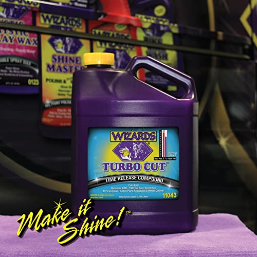 Wizards Turbo Cut Compound - Removes 1200 to 1500 Scratches - Renews, Restores and Fast Cuts Dead and Faded Paints, Gelcoat and Fiberglass - Water Based Car Scratch Remover - 1 Gallon - Image 5