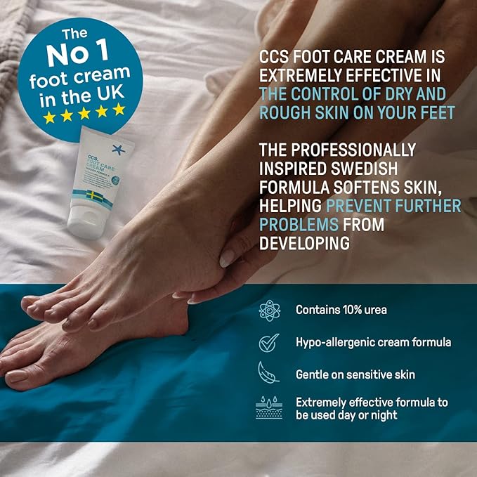 CCS Professional Foot Care Cream 60 ml Moisturise and Protect Dry and Callused Feet Contains 10 Urea and Eucalyptus Oil Clinically Tested Suitable for Diabetics - Image 2