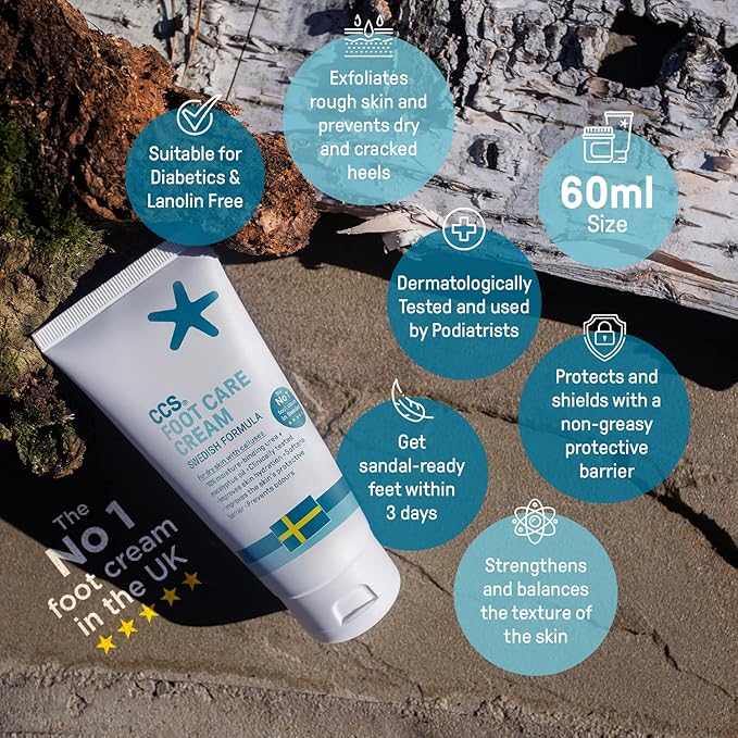 CCS Professional Foot Care Cream 60 ml Moisturise and Protect Dry and Callused Feet Contains 10 Urea and Eucalyptus Oil Clinically Tested Suitable for Diabetics - Image 4