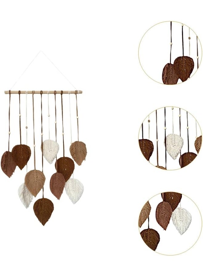 انتيكيانو نسيج حائط معلق من المكرمية بأوراق منسوجة من انتيكيانو - Image 4