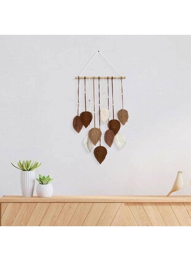 انتيكيانو نسيج حائط معلق من المكرمية بأوراق منسوجة من انتيكيانو - Image 3