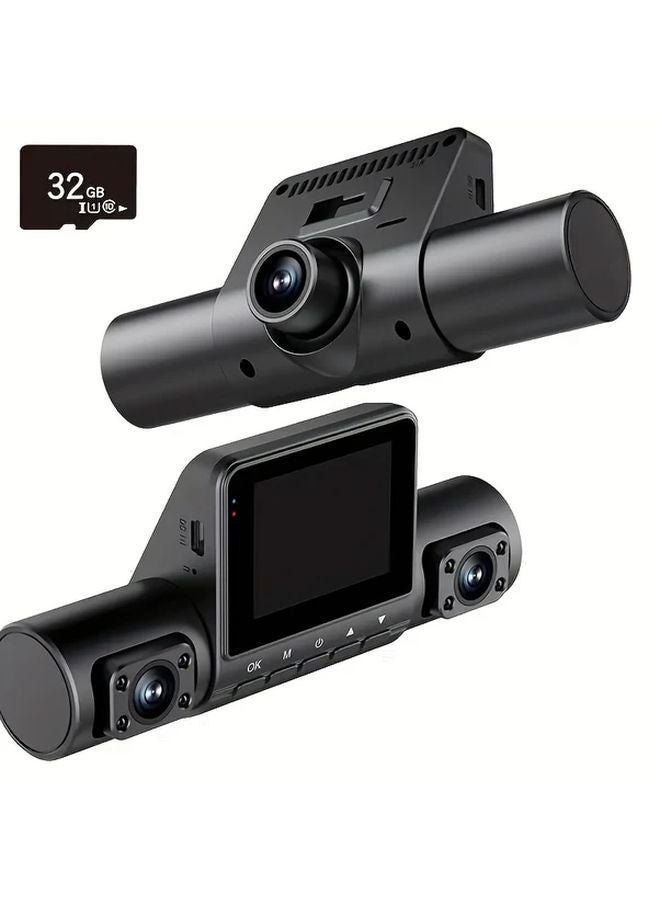 Double Camera 32G Card 1080P HD Car Dashcam With Night Vision Front Left Right Back Recording - Image 5