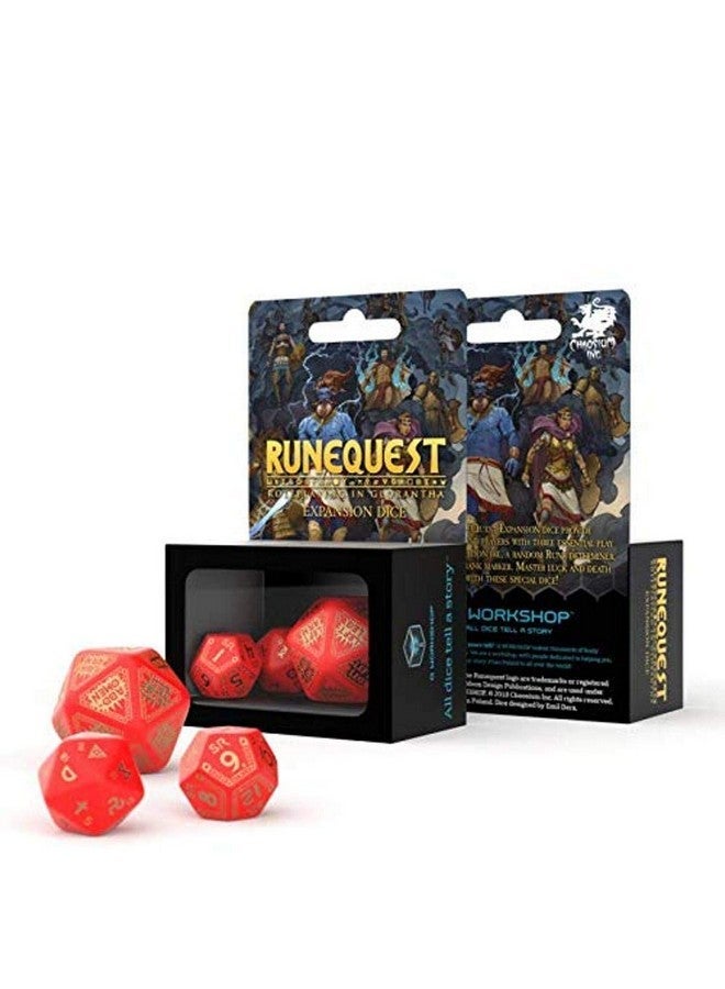 Q WORKSHOP Q-Workshop Runequest Red & Gold Expansion Dice - Image 1