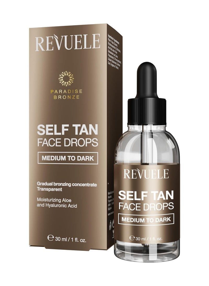 ريفولي قطرات تسمير الوجه ذاتيًا من ريفيويل متوسطة إلى داكنة 30 مل