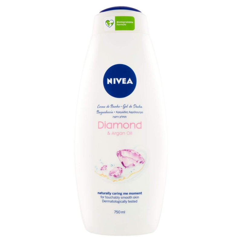 NIVEA Bath Cream with Sparkle Diamonds and Fragrance of Calla White 750 ml Pack of 3
