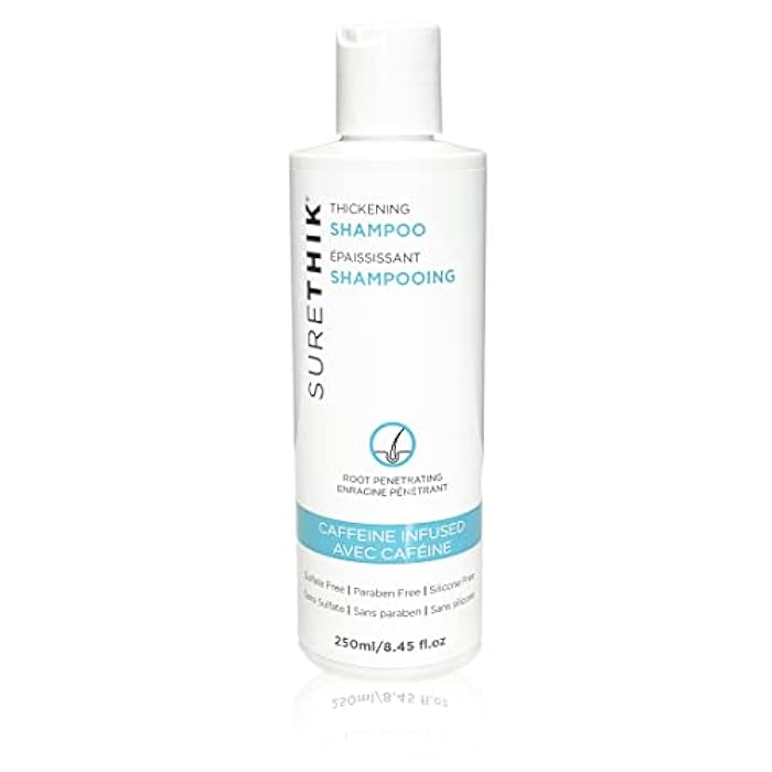 SURETHIK Hair Thickening Shampoo - With Caffeine & Nourishing Oils - Sulfate, Paraben & Silicone Free (250ml) - Image 1