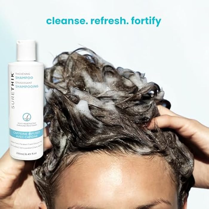 SURETHIK Hair Thickening Shampoo - With Caffeine & Nourishing Oils - Sulfate, Paraben & Silicone Free (250ml) - Image 5