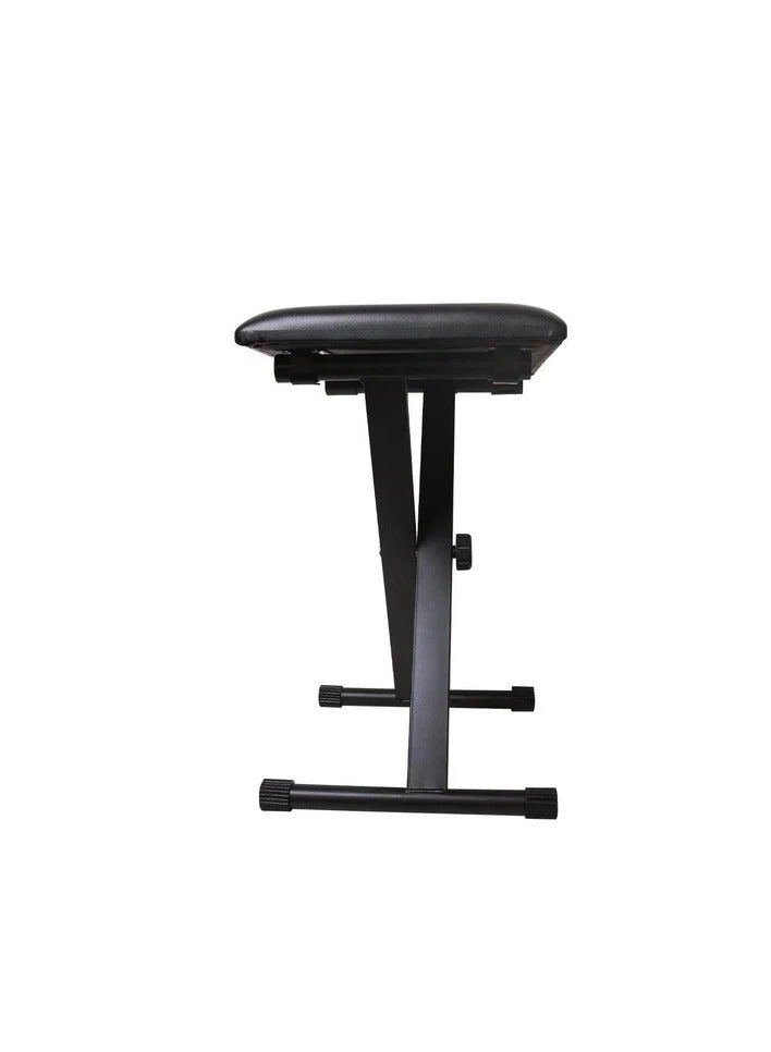 Megarya Portable Folding Keyboard Bench – Sturdy X-Style Design, Adjustable Height, and Comfortable Padded Seat in Black - Image 2