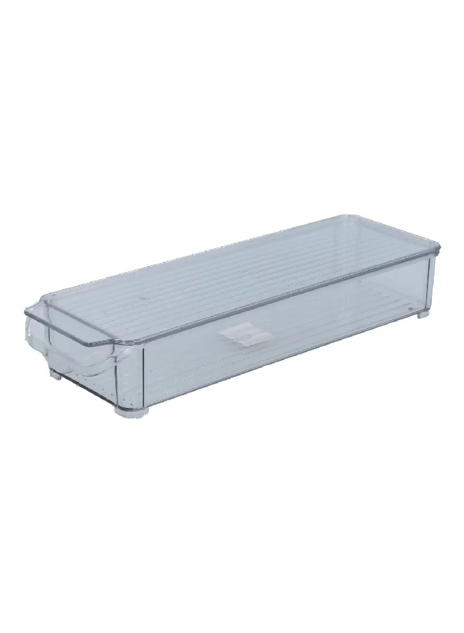 Felli High Quality Plastic Refrigerator Organizer with Cover Clear 30 X 9.5 X 5 CM FF-8101S