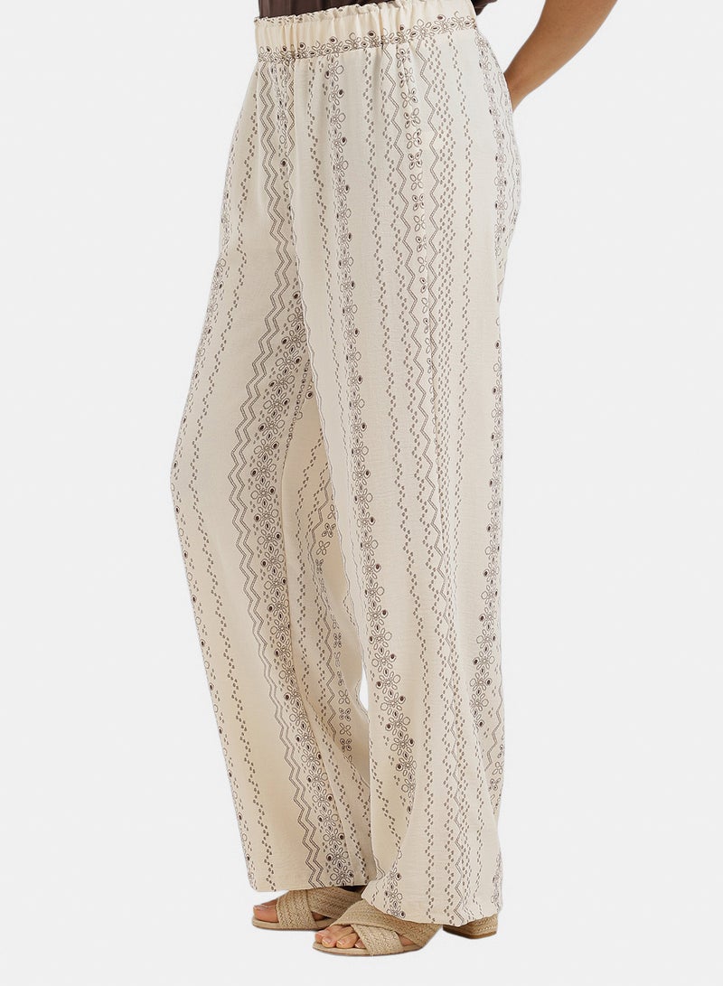 Clue Embroidery-Style Relaxed Pants - Image 3
