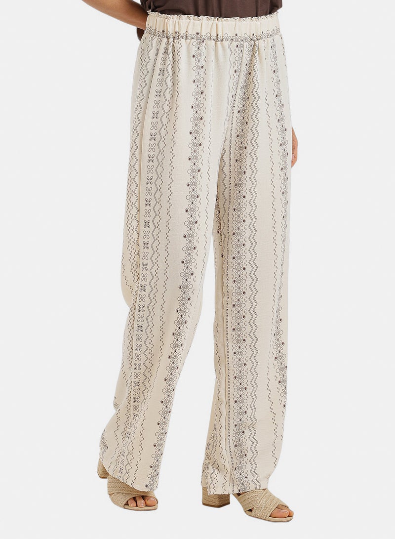 Clue Embroidery-Style Relaxed Pants - Image 2