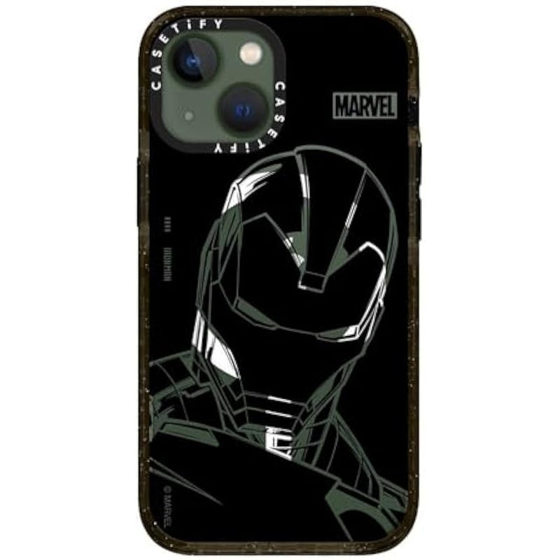 Casetify Impact iPhone 13 Mini Case 【Iron Man Co-Lab / 6.6ft Drop Protection/Compatible with Magsafe】 - Iron Man - Black - Clear Black - Image 3