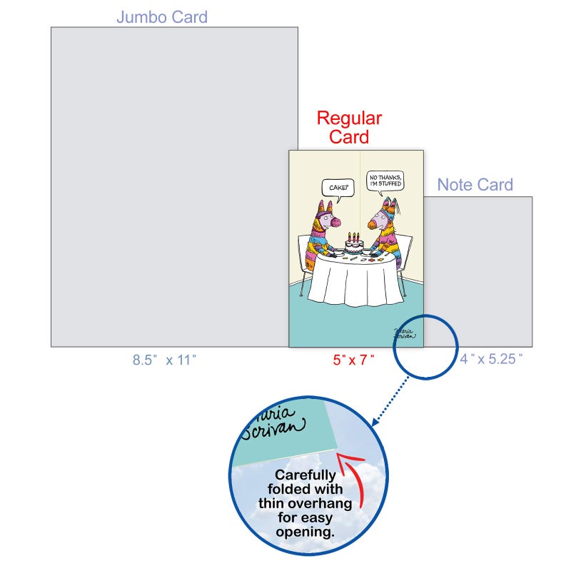 NobleWorks - 1 Funny Birthday Card - Colorful Cartoon Comedic Jokes, Bday Notecard - Stuffed Pinata 1291Z - Image 4