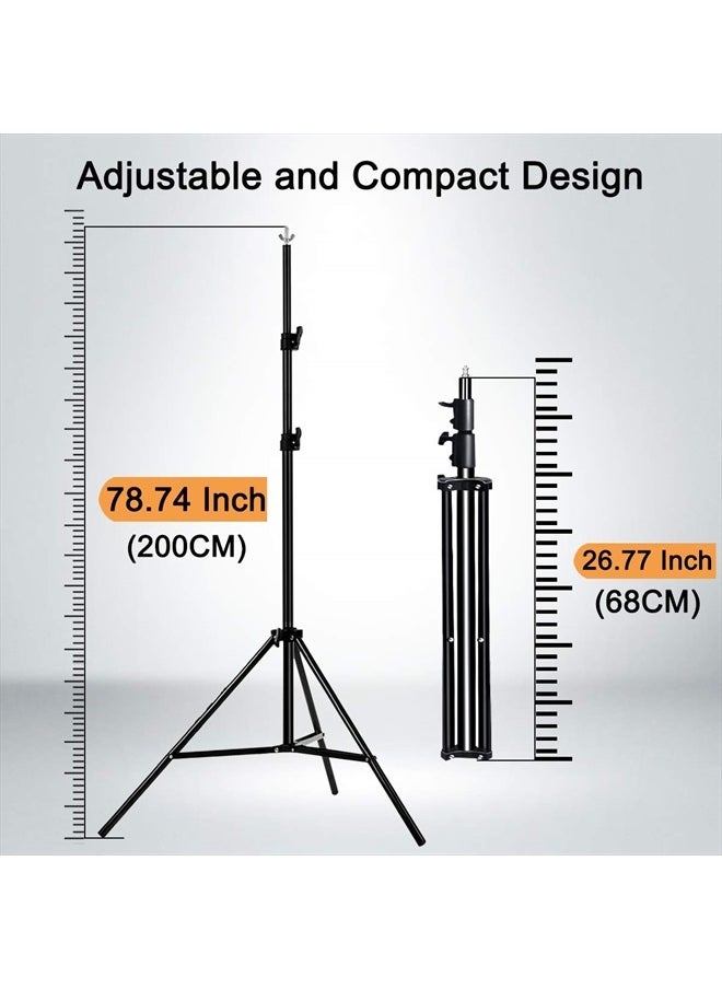 Heysliy - Green Screen Backdrop with Stand Kit, 6.5 X 6.5 Ft Portable Green Screen Stand with 5 X 6.5 Ft Greenscreen for Streaming,Video Gaming,Zoom - Image 1