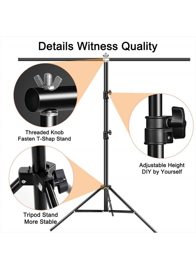 Heysliy - Green Screen Backdrop with Stand Kit, 6.5 X 6.5 Ft Portable Green Screen Stand with 5 X 6.5 Ft Greenscreen for Streaming,Video Gaming,Zoom - Image 1