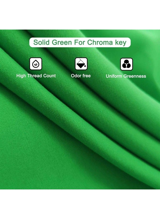 Heysliy - Green Screen Backdrop with Stand Kit, 6.5 X 6.5 Ft Portable Green Screen Stand with 5 X 6.5 Ft Greenscreen for Streaming,Video Gaming,Zoom - Image 1