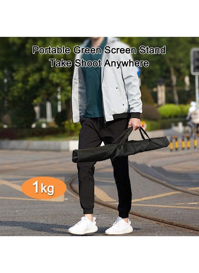 Heysliy - Green Screen Backdrop with Stand Kit, 6.5 X 6.5 Ft Portable Green Screen Stand with 5 X 6.5 Ft Greenscreen for Streaming,Video Gaming,Zoom - Image 1