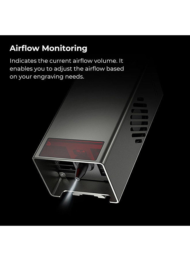Creality 3D - 40W Laser Module for Falcon2  with Adjustable Light Beam Airflow Monitoring  Flame Detection Supoort Engraving Cardboard Felt Cardboard Wood Brushed Stainless Steel - Image 1