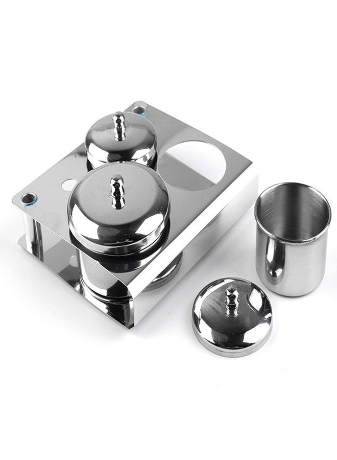 lasenersm 3 Pieces Nail Art Dappen Dish Stainless Steel Nail Art Acrylic Powder Liquid Cup with Lid Dappen Cup Nail Liquid Container Acrylic Nail Tips Cup Dappen Dish Nail Art Tools Liquid Powder Cup Dish Pot - Image 1